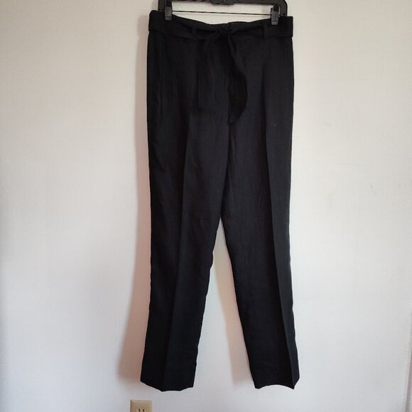 Ladies SZ 4 Jones New York Black Linen Pants - Picture 1 of 4